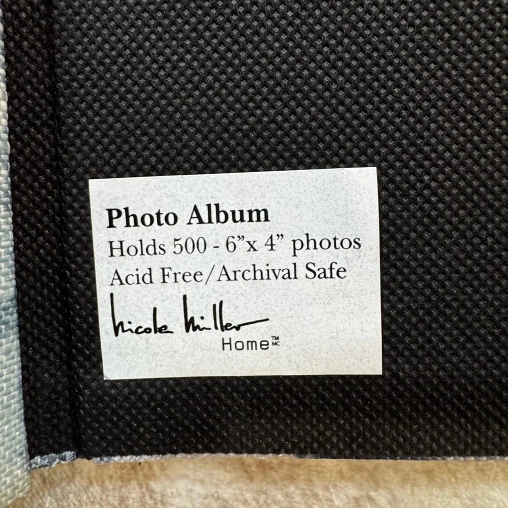Nicole Miller Home Textured Fabric Photo Album 500‎ 4x6 Archival Safe